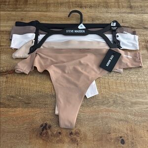 Steve Madden no show seamless thongs Bottoms - Black, White, Tan, Brown XL NWT